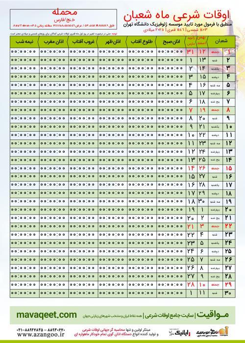 پیش نمایش فایل تصویری اوقات شرعی