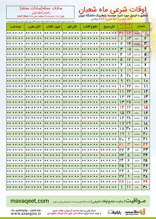 پیش نمایش فایل تصویری اوقات شرعی