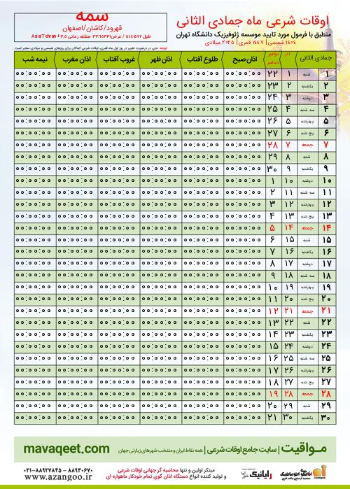 پیش نمایش فایل تصویری اوقات شرعی