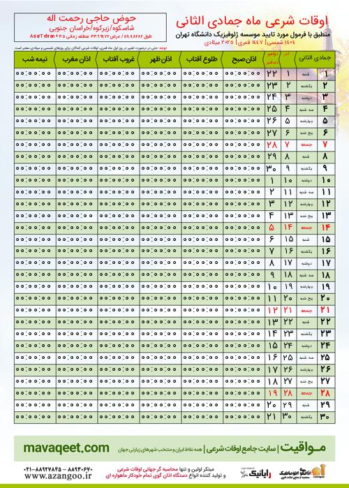 پیش نمایش فایل تصویری اوقات شرعی