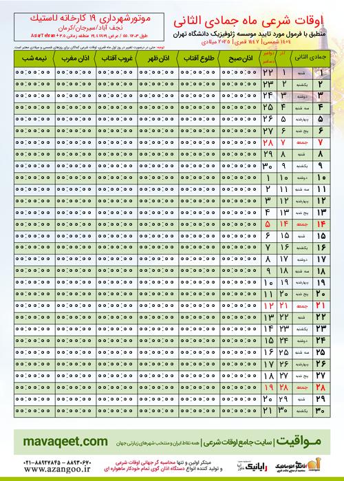 پیش نمایش فایل تصویری اوقات شرعی