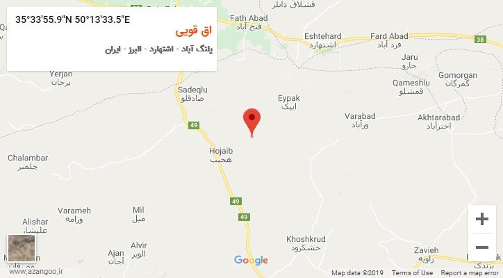 روستای اق قویی بر روی نقشه