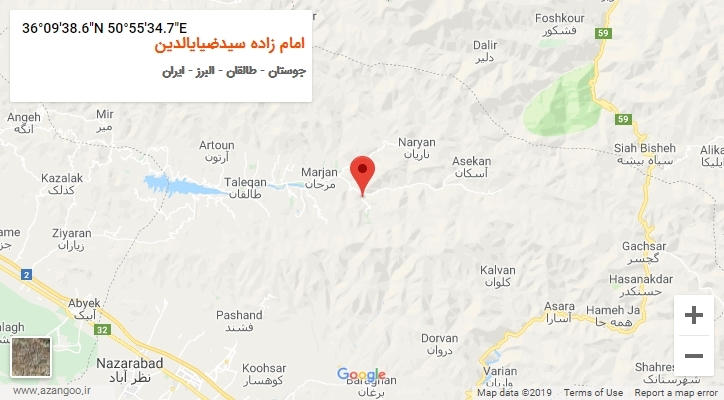 روستای امام زاده سیدضیایالدین بر روی نقشه