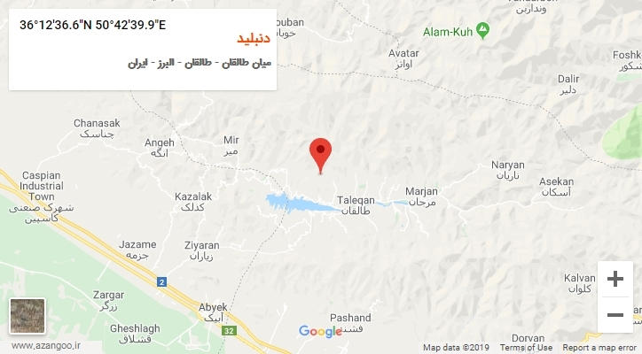 روستای دنبلید بر روی نقشه