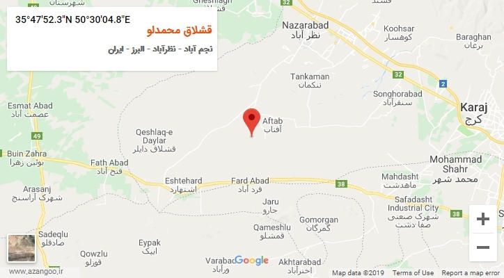 روستای قشلاق محمدلو بر روی نقشه