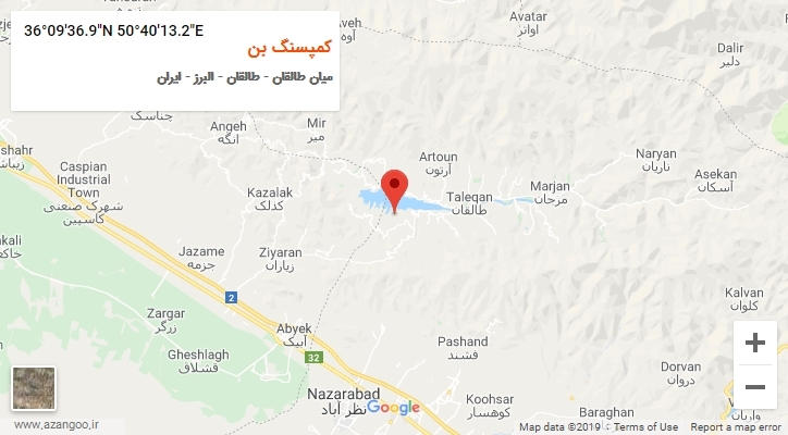 روستای کمپسنگ بن بر روی نقشه