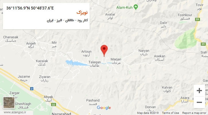 روستای نویزک بر روی نقشه