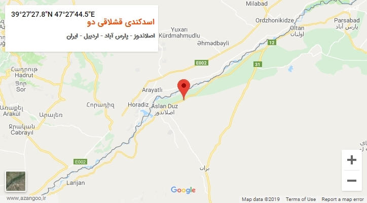 روستای اسدکندی قشلاقی دو بر روی نقشه