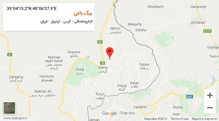 روستای بیگ باغی بر روی نقشه
