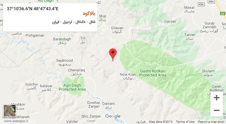 روستای بالاکوه بر روی نقشه