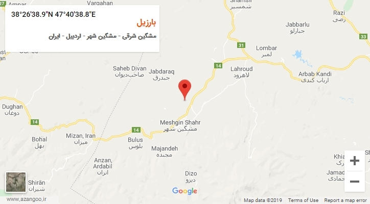 روستای بارزیل بر روی نقشه