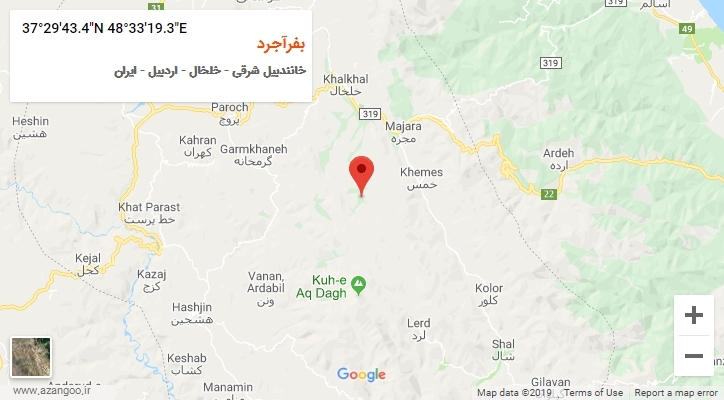 روستای بفرآجرد بر روی نقشه