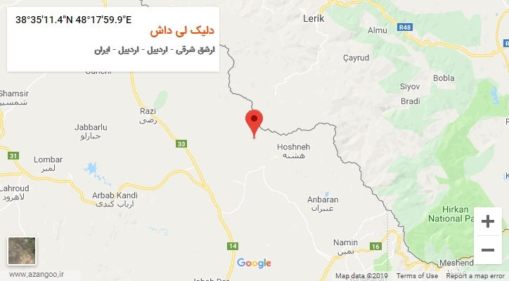 روستای دلیک لی داش بر روی نقشه