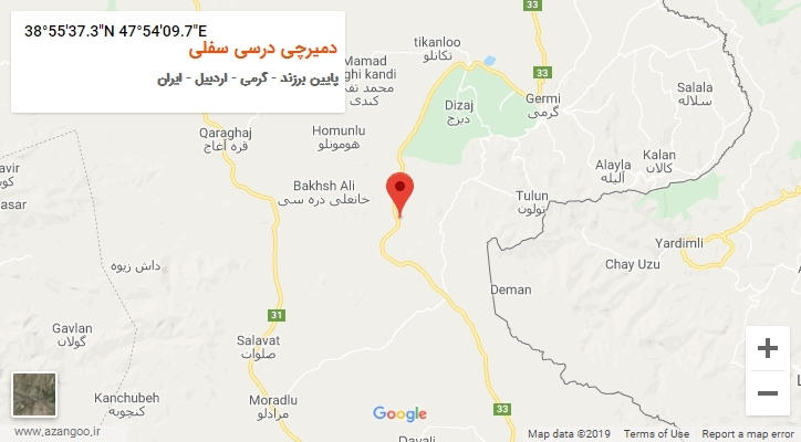 روستای دمیرچی درسی سفلی بر روی نقشه