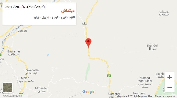 روستای دیکداش بر روی نقشه