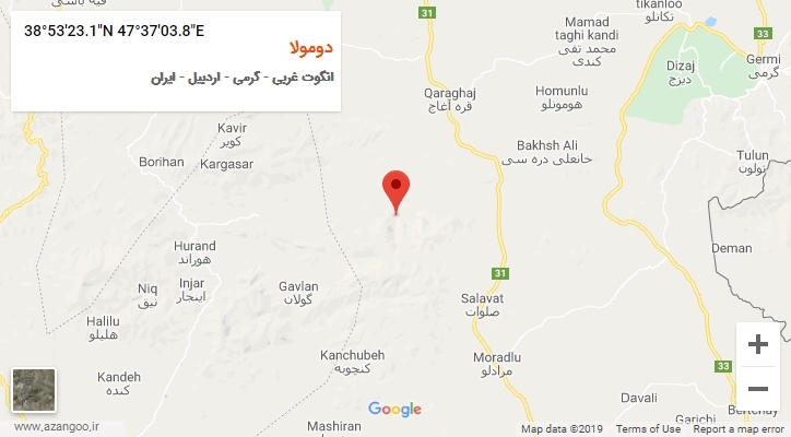 روستای دومولا بر روی نقشه
