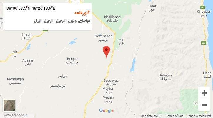 روستای گاورقلعه بر روی نقشه