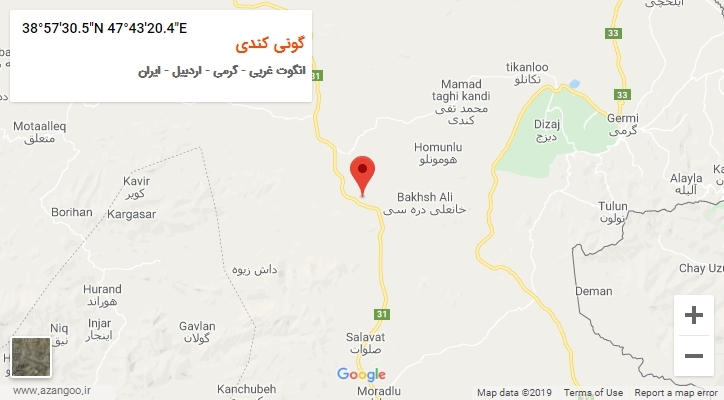 روستای گونی کندی بر روی نقشه