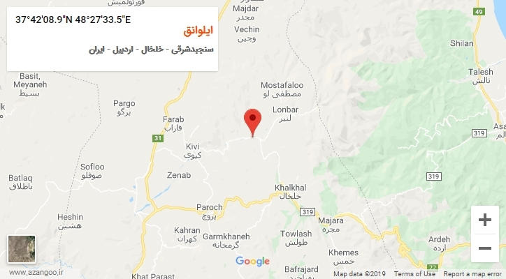 روستای ایلوانق بر روی نقشه