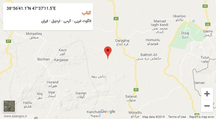 روستای کناب بر روی نقشه