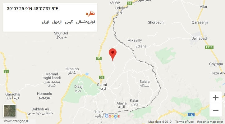 روستای نقاره بر روی نقشه