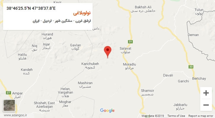 روستای نولوبلاغی بر روی نقشه