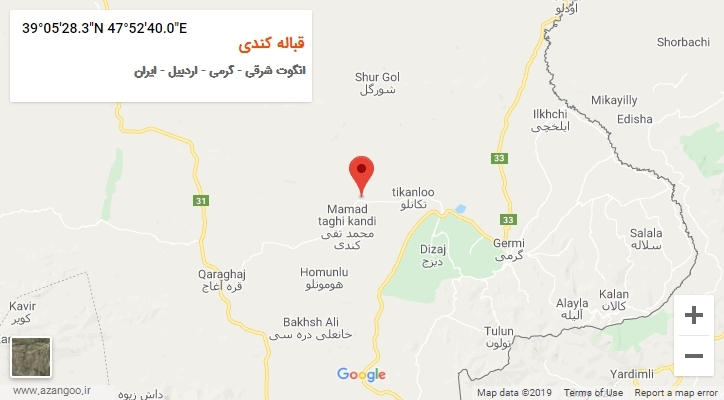 روستای قباله کندی بر روی نقشه