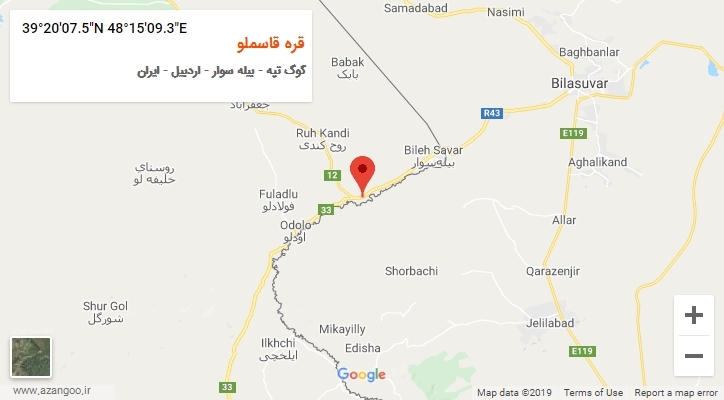 روستای قره قاسملو بر روی نقشه