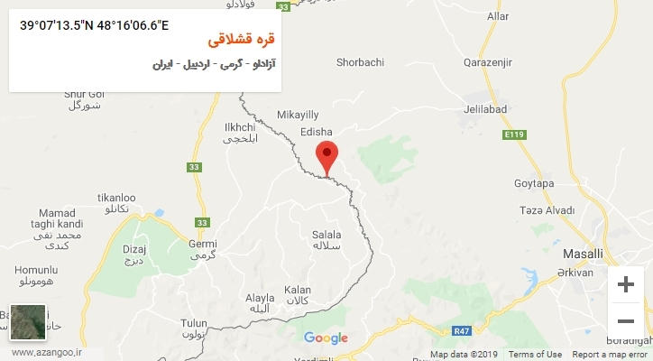 روستای قره قشلاقی بر روی نقشه