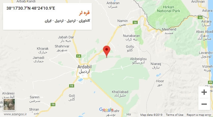 روستای قره لر بر روی نقشه