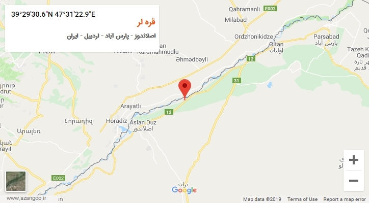 روستای قره لر بر روی نقشه