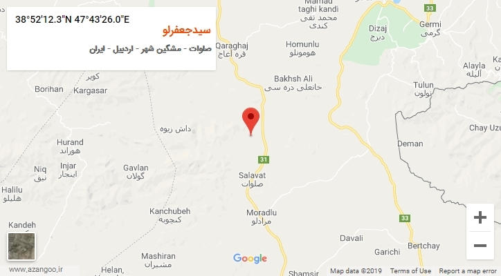 روستای سیدجعفرلو بر روی نقشه
