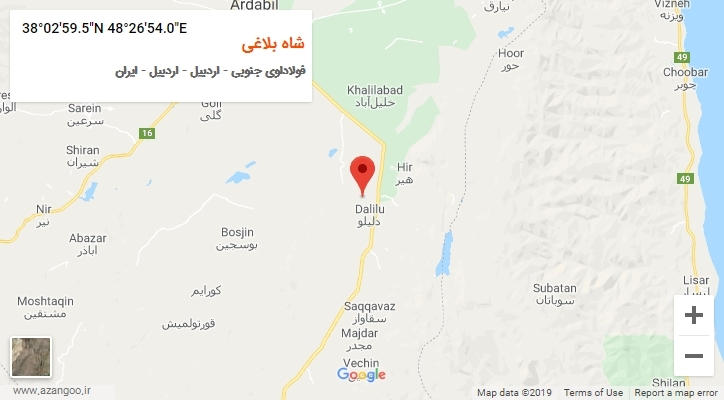روستای شاه بلاغی بر روی نقشه