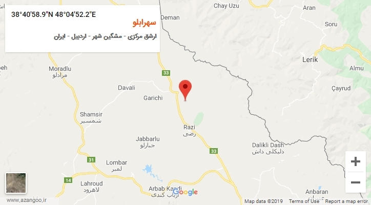 روستای سهرابلو بر روی نقشه