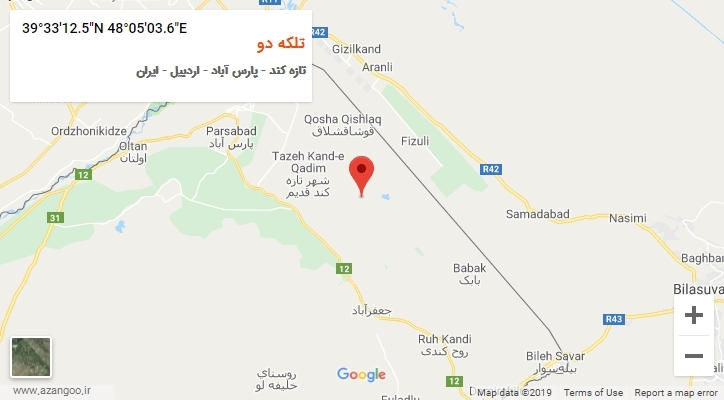 روستای تلکه دو بر روی نقشه