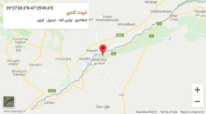 روستای تربت کندی بر روی نقشه