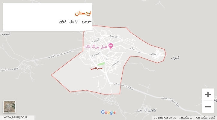 دهستان ارجستان بر روی نقشه