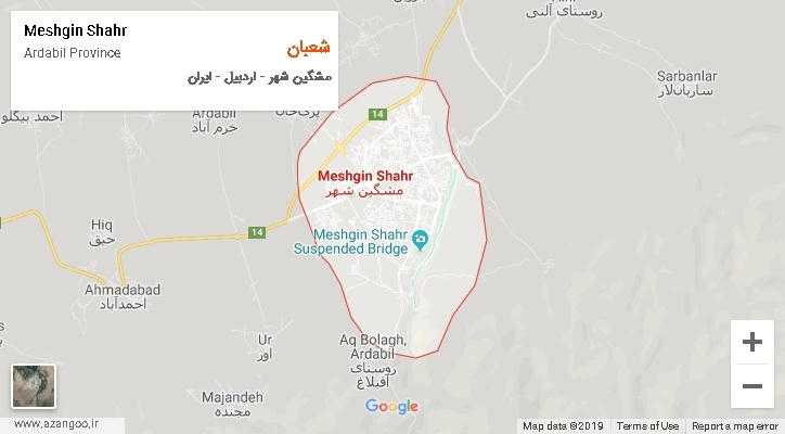 دهستان شعبان بر روی نقشه