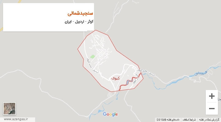 دهستان سنجبدشمالی بر روی نقشه