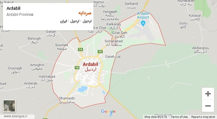 دهستان سردابه بر روی نقشه