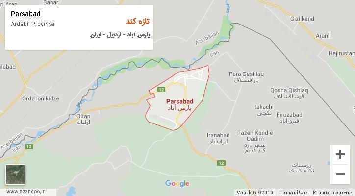 دهستان تازه کند بر روی نقشه