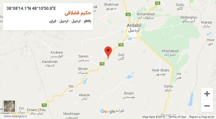 روستای حکیم قشلاقی بر روی نقشه