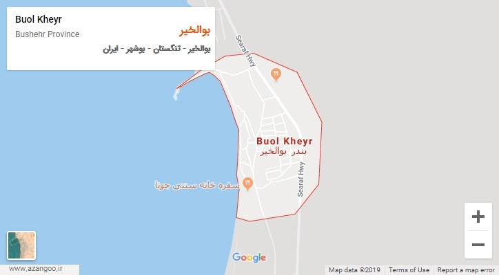 روستای بوالخیر بر روی نقشه