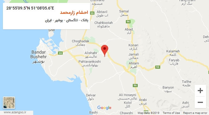 روستای احشام زارمحمد بر روی نقشه