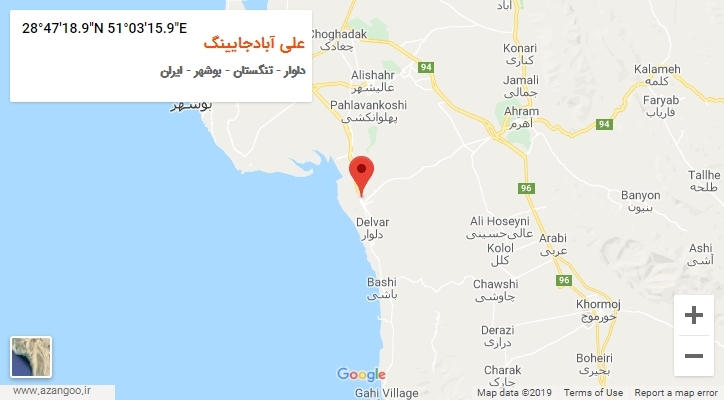 روستای علی آبادجایینگ بر روی نقشه