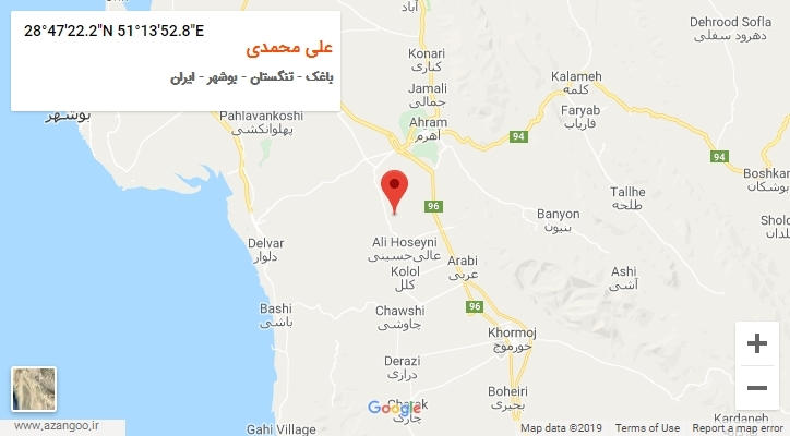 روستای علی محمدی بر روی نقشه