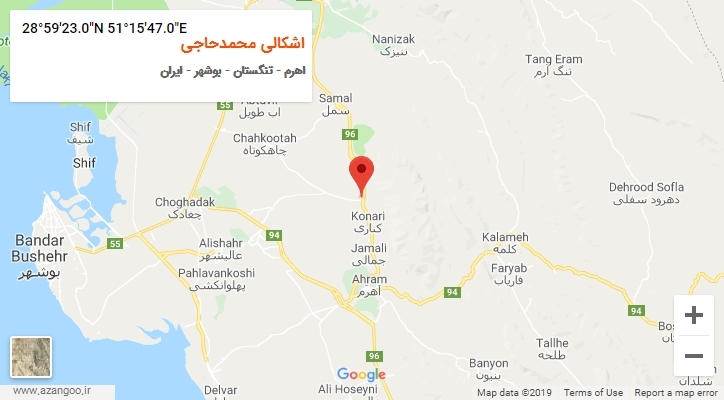 روستای اشکالی محمدحاجی بر روی نقشه