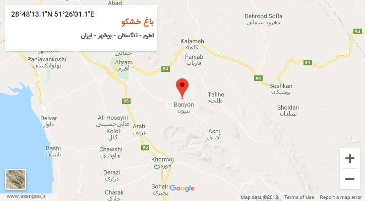 روستای باغ خشکو بر روی نقشه