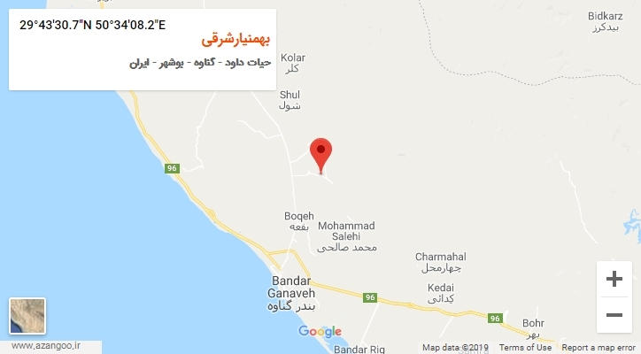 روستای بهمنیارشرقی بر روی نقشه