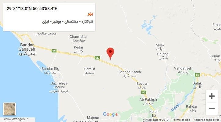 روستای بهر بر روی نقشه